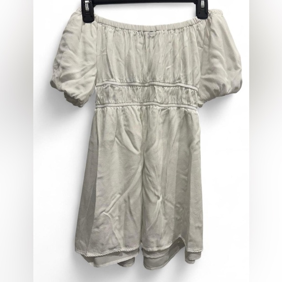 Forever 21 Off The Shoulder White Mini Dress,‎ Size Medium - Picture 3 of 6